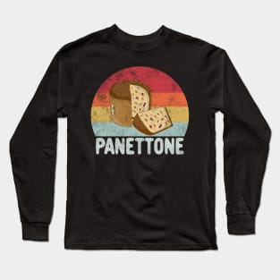 Retro Panettone Cake Gift Long Sleeve T-Shirt